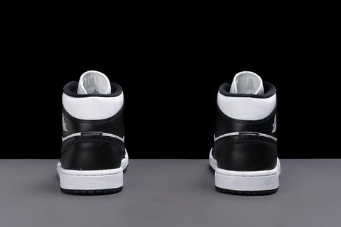 Women's Air Jordan 1 Mid 'Panda' (White, Black) in Kuwait
