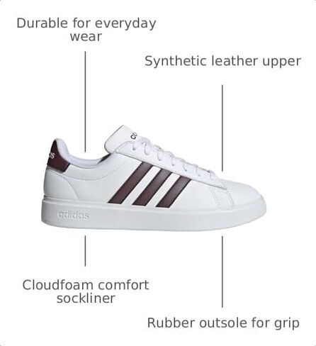 adidas Women's Grand Court 2.0 FTWR whiteAurora met./FTWR White 6 US in Kuwait