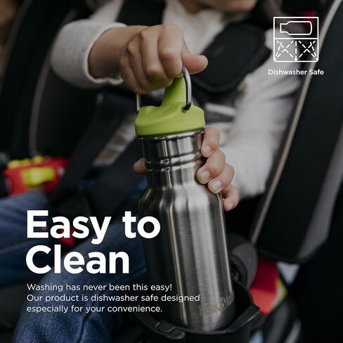 Klean Kanteen Classic Kid Sippy Cap - Lid Replacement for Kid Water Bottle - Easy Clean - Great for Outdoor Activities - BPA Free - Green in Kuwait