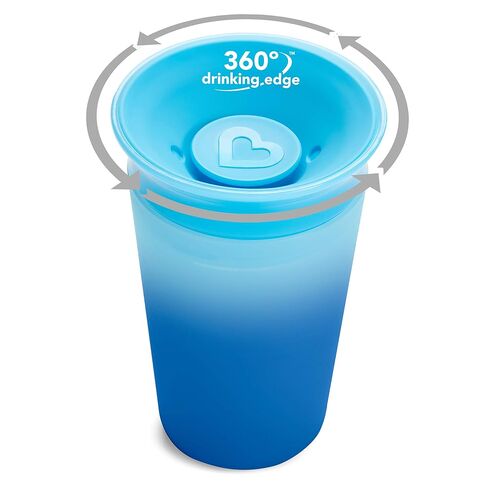 Munchkin® Miracle® 360 Sippy Cup for Toddlers, Color Changes with Cold Drinks,, 9 Ounce, Blue in Kuwait