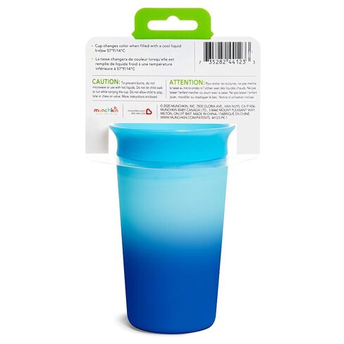 Munchkin® Miracle® 360 Sippy Cup for Toddlers, Color Changes with Cold Drinks,, 9 Ounce, Blue in Kuwait