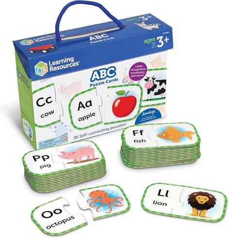 Learning Resources ABC Puzzle Cards, Kindergarten Readiness, Self Correcting Puzzles, Alphabet Learning Games, Puzzles for Toddlers, Ages 3+ in Kuwait
