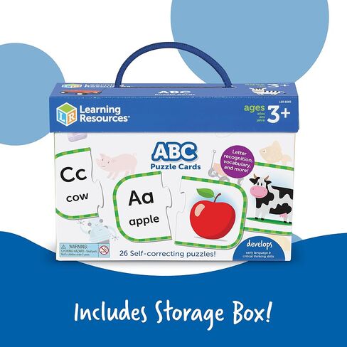 Learning Resources ABC Puzzle Cards, Kindergarten Readiness, Self Correcting Puzzles, Alphabet Learning Games, Puzzles for Toddlers, Ages 3+ in Kuwait