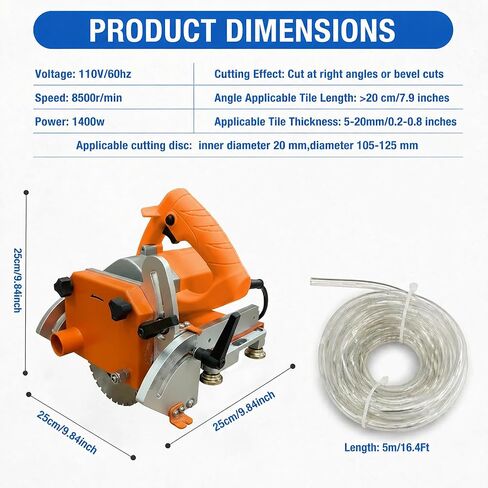 Angle Grinder Tile Cutter With 78-Inch Rail MUFASHA Electric & Manual Tile Cutter Support Straight & Bevel Cutting, Dust-Free Operation, High-Performance & User-Friendly Tile Cutting Tool in Kuwait