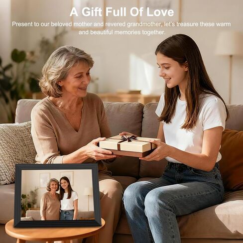 VTimes 10.1" Digital Picture Frame, 1280 * 800 Electronic Picture Frame | HD IPS Touch Screen, WiFi Smart Digital Calendar, AI-Generated Images, Auto-Rotate & Remote Share via APP, Gifts for Mom in Kuwait