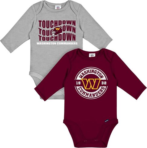 Gerber NFL Baby 2-Pack Long Sleeve Onesie Bodysuit in Kuwait