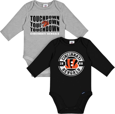 Gerber NFL Baby 2-Pack Long Sleeve Onesie Bodysuit in Kuwait