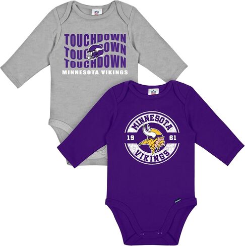 Gerber NFL Baby 2-Pack Long Sleeve Onesie Bodysuit in Kuwait