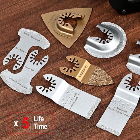 4Pcs Multitool Diamond Oscillating Tool Blade Set | Diamond Blade for Oscillating Tool, Grout Removal Blade for Grout Removal, Cleaning Mortar and Soft Tile Cut in Kuwait