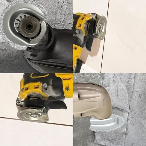 4Pcs Multitool Diamond Oscillating Tool Blade Set | Diamond Blade for Oscillating Tool, Grout Removal Blade for Grout Removal, Cleaning Mortar and Soft Tile Cut in Kuwait