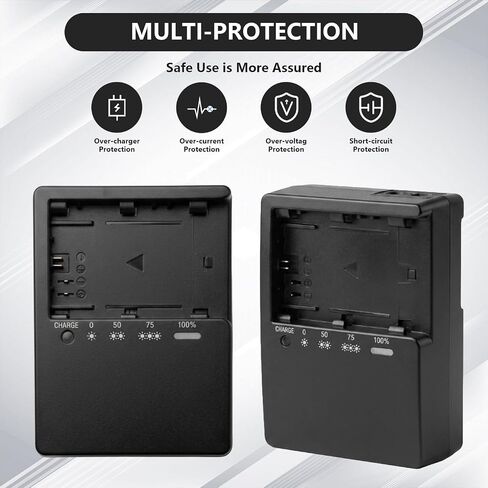 LP-E6 LP-E6N LC-E6 LC-E6E Quick Battery Charger Compatible with Canon EOS 5D Mark II III IV, 5DS, 5DS R, 6D, 6D Mark II, 7D, 7D Mark II 60D 70D 80D 90D R R5 C700 XC10 XC15 DSLR Digital Camera in Kuwait