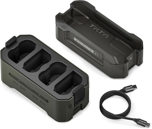 Tilta EN-EL15 Portable Charging Station (4-Battery Kit) | Compatible with Nikon Z8, Zf, Z7II, Z6II, Z6III, Z7, Z6, Z5, D850, D780, D810, D750, D610, D500, D7500, D7200 | Green in Saudi Arabia