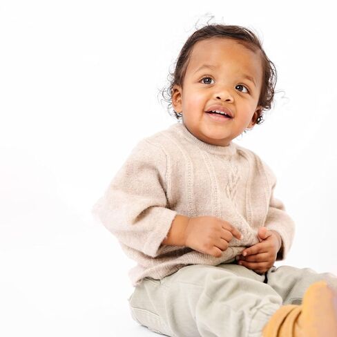Copper Pearl Bubble Sweatshirt: Ultra-Soft Gender Neutral Toddler Sweatshirt, Perfect Cozy, Oversized Fit Baby Sweatshirt for Baby Boy Clothes and Baby Girl Clothes - Oatmeal, 0-3m in Kuwait
