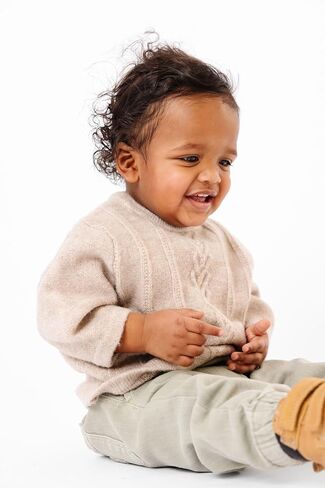 Copper Pearl Bubble Sweatshirt: Ultra-Soft Gender Neutral Toddler Sweatshirt, Perfect Cozy, Oversized Fit Baby Sweatshirt for Baby Boy Clothes and Baby Girl Clothes - Oatmeal, 0-3m in Kuwait