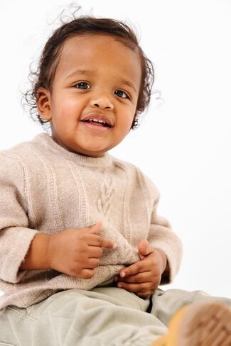 Copper Pearl Bubble Sweatshirt: Ultra-Soft Gender Neutral Toddler Sweatshirt, Perfect Cozy, Oversized Fit Baby Sweatshirt for Baby Boy Clothes and Baby Girl Clothes - Oatmeal, 0-3m in Kuwait
