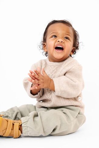 Copper Pearl Bubble Sweatshirt: Ultra-Soft Gender Neutral Toddler Sweatshirt, Perfect Cozy, Oversized Fit Baby Sweatshirt for Baby Boy Clothes and Baby Girl Clothes - Oatmeal, 0-3m in Kuwait