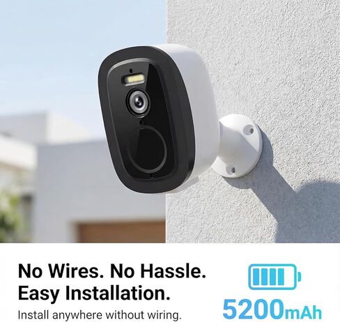 2K 4Pack Security Cameras Wireless Outdoor/Indoor,2.4G&5G WiFi | Battery Powered Cameras,AI Motion Detection & Siren,Color Night Vision, 2-Way Talk, Waterproof,Cloud/SD,Works w/Alexa in Kuwait