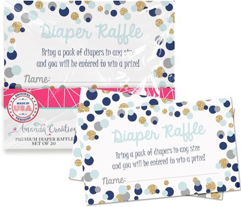 Amanda Creation Oh Boy! Outdoorsy Red and Black Plaid Lumberjack Diaper Raffle Tickets for Boy Baby Showers, 20 2" X 3" Double Sided Inserts, Bring a Pack of Diapers to Win Favors & P in Kuwait