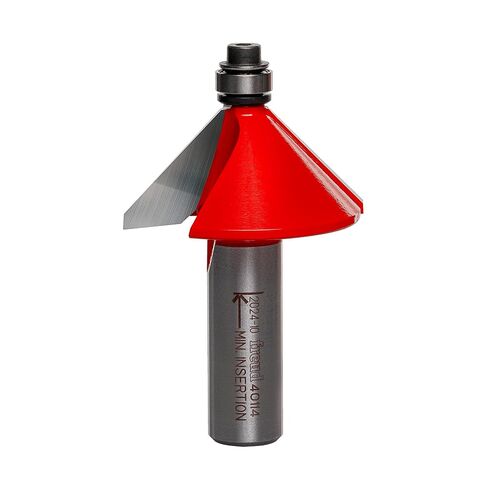 Freud 1-5/8" Chamfer Router Bit with Tico Hi-Density Carbide for Maximum Performance - Ideal for Edge Treatment & Joinery, 1-5/8" Diameter, 1/2" Shank, 5/8" Height, 45° Angle, 2 Cutters - 40-114 in Kuwait