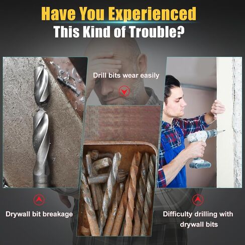 Upgrade 100 Pcs Drywall Bit, 1/8 Inch Drywall Drill Bit for Wood, Drywall Cutting Bit, Drywall Guide Point Cutting Bits, Drywall Router Bits for Use with Spiral Saw in Kuwait