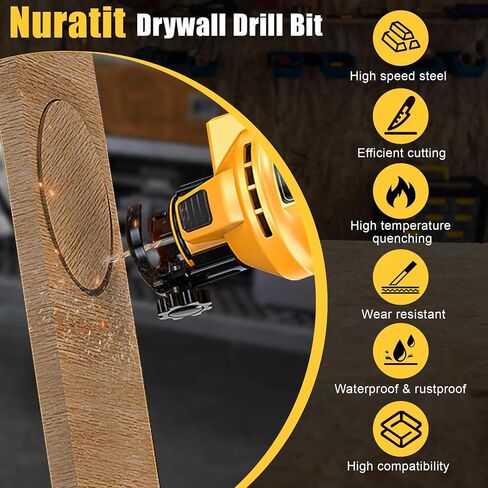 Upgrade 100 Pcs Drywall Bit, 1/8 Inch Drywall Drill Bit for Wood, Drywall Cutting Bit, Drywall Guide Point Cutting Bits, Drywall Router Bits for Use with Spiral Saw in Kuwait