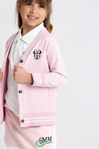 monica + andy Toddler Organic French Terry Cardigan, Disney Minnie Mouse Light Pink Heather, 2T in Kuwait