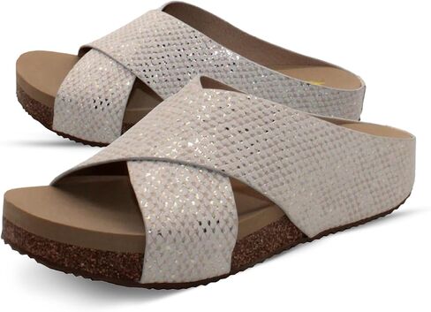 Volatile Ablette Wedge Sandals for Women Featuring Slip-on Crisscross Design with EVA Insole and Rubber Outsole in Kuwait