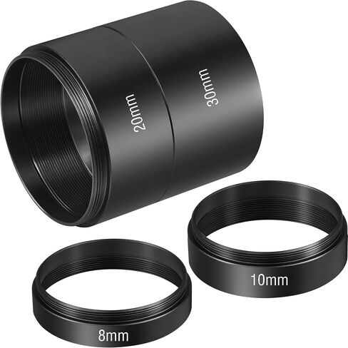 Alstar Astronomical 2 Inch/M48-extension Tube Kit for Cameras and Eyepieces | Length 5mm 8mm 10mm 30mm, M48x0.75 on Both Sides, Improve Focusing, Aluminium Alloy Material, Variable Combination in Kuwait