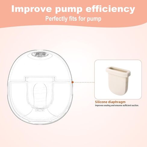 4pcs Diaphragm & 1pcs Cleaning Brush for Eufy S1 Pro S1 E10 E20 Breast Pump | 5pcs Replacement Parts Silicone Wearable Breast Pump Accessories in Kuwait