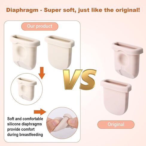 4pcs Diaphragm & 1pcs Cleaning Brush for Eufy S1 Pro S1 E10 E20 Breast Pump | 5pcs Replacement Parts Silicone Wearable Breast Pump Accessories in Kuwait