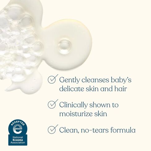 Pipette Unscented Baby Shampoo & Wash Refill (33.9 oz) | Tear-Free Hair & Body Wash, Moisturizing Squalane Cleanser for Sensitive Skin in Kuwait