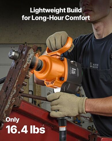 VEVOR 1 Inch Air Impact Wrench, Up to 1200 ft-lbs Nut-Busting Torque, 16.4 lbs Lightweight Pneumatic Impact Gun with Double Handles for Heavy Duty Repairs and Maintenance in Kuwait