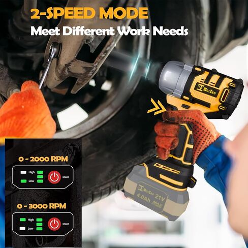 800Ft-lbs 1/2 inch Cordless Impact Wrench Compatible with DeWalt 20v Battery,1000N.m Brushless Power Impact Driver,High Torque Electric Impact Wrench for Home Car Tires Truck (No Battery Included) in Kuwait