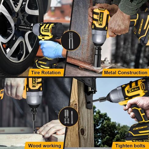 800Ft-lbs 1/2 inch Cordless Impact Wrench Compatible with DeWalt 20v Battery,1000N.m Brushless Power Impact Driver,High Torque Electric Impact Wrench for Home Car Tires Truck (No Battery Included) in Kuwait
