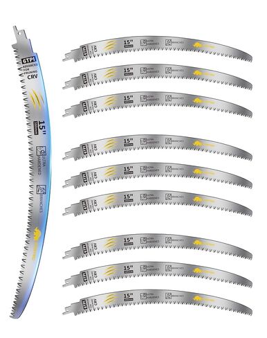 15-Inch Arc Edge Reciprocating Saw Blades, 6TPI for Wood Pruning, 5 Pack | CR-V Steel Reciprocal Saw Blades for Tree Trimming, Japanese Triple-Ground Teeth, Fast Clean Cuts, Universal Shank in Kuwait
