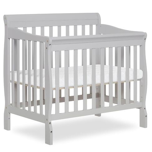 Dream On Me 4-in-1 Mini Baby Crib for Small Spaces, Aden, White | GREENGUARD Gold, ASTM/CPSC Compliant, BSA Verified, Converts to Daybed & Twin Bed, 3 Adjustable Heights, New Zealand Pine in Kuwait
