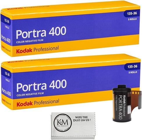 Kodak Professional Portra 400 35mm Film | 10 Rolls (360 Exposures) + Cloth | The finest grain high-speed color negative film in Kuwait