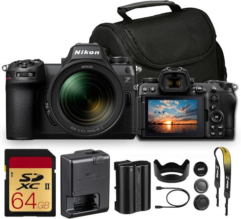 Nikon Z6 III Mirrorless Camera with 24-70mm f/4 S Lens Bundle with Bag + 64GB UHS-II U3 Memory Card in Kuwait