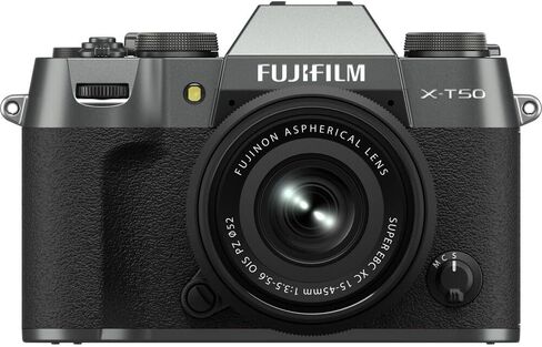FUJIFILM X-T50 Mirrorless Camera with XC 15-45mm Lens (Black) Bundle | For Photography, Video & Content Creation | Power Zoom | Includes 64GB Memory Card, USB-C Cable in Kuwait