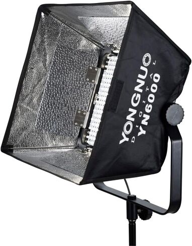 YONGNUO YN6000 KIT LED Panel Light with Softbox APP, 3200K-5600K Bi-Color | 50W Dimmable Video Lighting CRI 95+, for Live Streaming, Photography Shooting, Video Recording, Studio, YouTube Filmmaking in Kuwait