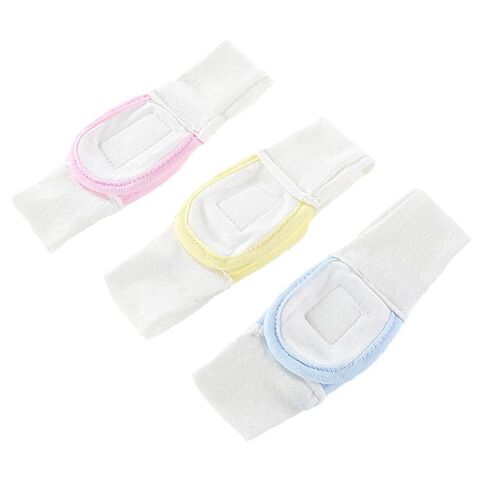 SHINEOFI 3pcs Cotton Diaper Fixing Tape for Infants Adjustable Reusable Elastic Baby Diaper Strips in Blue Yellow Pink for Newborns and Toddlers in Kuwait
