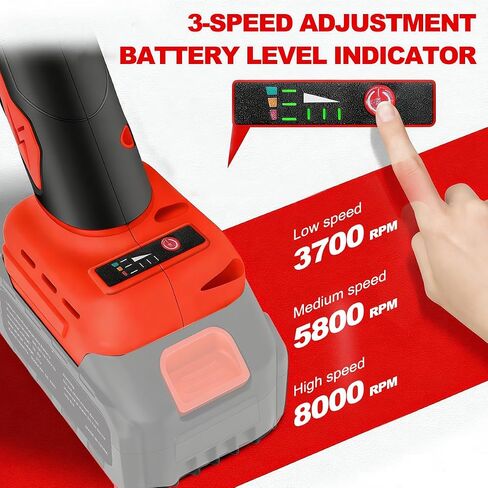 Cordless Angle Grinder for Makita 18v Batteries (No Battery), 8000RPM Brushless Electric Grinder 4-1/2 in, 3 Variable Speed Metal Grinder with Adjustable Auxiliary Handle for Cutting, Polishing in Kuwait