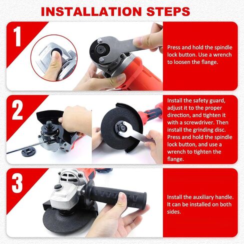 Cordless Angle Grinder for Makita 18v Batteries (No Battery), 8000RPM Brushless Electric Grinder 4-1/2 in, 3 Variable Speed Metal Grinder with Adjustable Auxiliary Handle for Cutting, Polishing in Kuwait