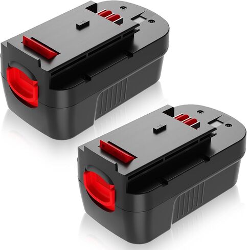 2Pack HPB18 4500mAh Replacement for Black and Decker 18V Battery(Red) | Compatible with Black and Decker 18 Volt Firestorm Cordless Power Tools in Saudi Arabia