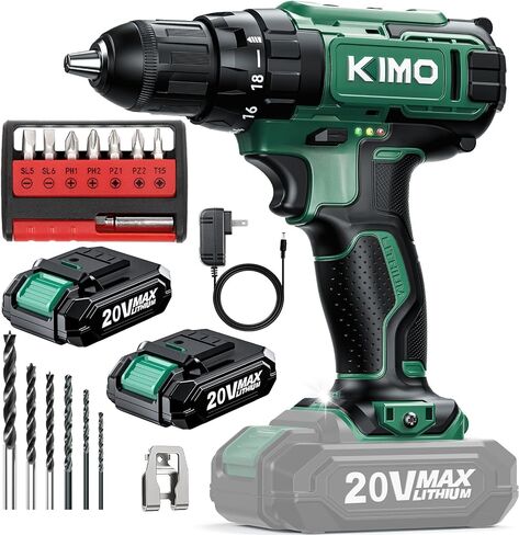 KIMO 2 Pack 20V 4000mAh Battery for Drill Driver, Leaf Blower, Buffer Polisher, Angle Grinder, Reciprocating Saw, Oscillating Tool, Brad Nailer, 5 Safety Protection Tech, 1 Hour Fast Charge in Saudi Arabia