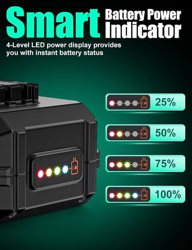 KIMO 2 Pack 20V 4000mAh Battery for Drill Driver, Leaf Blower, Buffer Polisher, Angle Grinder, Reciprocating Saw, Oscillating Tool, Brad Nailer, 5 Safety Protection Tech, 1 Hour Fast Charge in Saudi Arabia