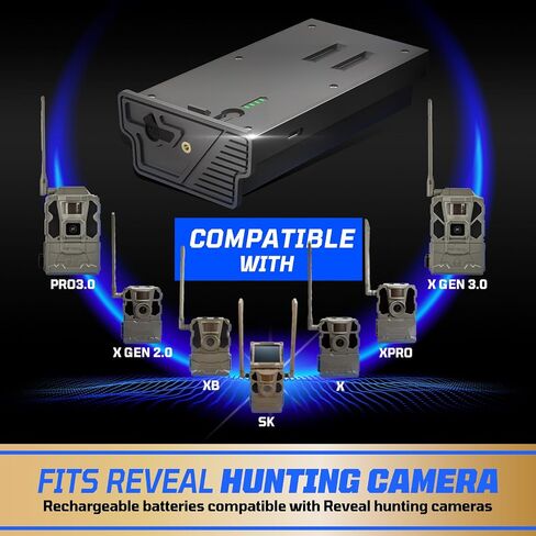 2 Pack New Reveal Lipo Lithium Battery Pack – Upgraded Solar Charging System, Compatible with Reveal Cellular Trail Camera Ultra, X Gen 3.0, Pro 3.0, X, X Pro, X Gen 2.0, XB, SK in Saudi Arabia