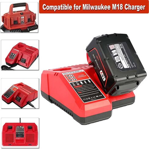 DEWQKI 2-Pack 5.0Ah 18V Replacement M18 Batteries for Milwaukee M18 Battery – Extended Power and Reliabilit in Kuwait