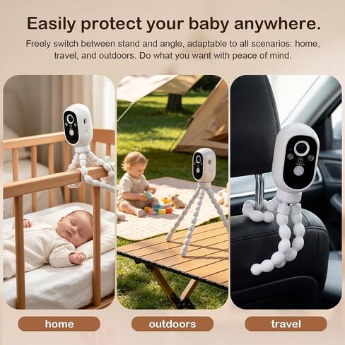 TimeFlys Video Baby Monitor, Both Units Rechargeable, Outdoor Use For Camping, Car Camera Usage, Camera 40-hour Battery, Night Vision, 2-Way Audio, Lullabies, No WiFi Required, Model Z280L,2.8" Screen in Saudi Arabia