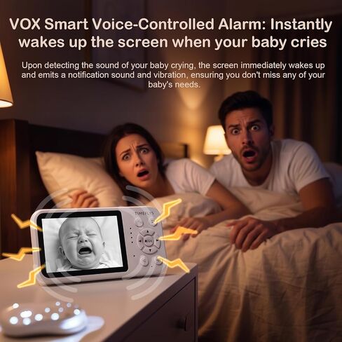TimeFlys Video Baby Monitor, Both Units Rechargeable, Outdoor Use For Camping, Car Camera Usage, Camera 40-hour Battery, Night Vision, 2-Way Audio, Lullabies, No WiFi Required, Model Z280L,2.8" Screen in Saudi Arabia